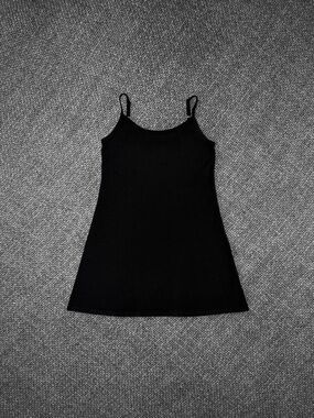 American Eagle Black A Line Spaghetti Strap Dress